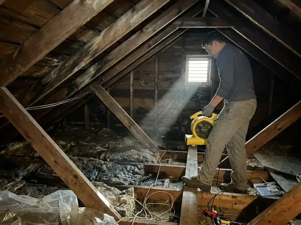 attic-water-damage-drying-proc-007 — frequently asked questions, Emergency Water Extraction & 24/7 Flood Response in Daniels…